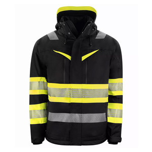 Industrial High Visibility Waterproof Breathable Reflective Safety <b>Jacket</b> with Zipper Unisex Workwear Uniform - Product Image 5