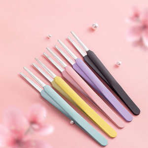 Pinzas Profesionales de Punta Redonda Seguras para Niños, Pinzas de Acero Inoxidable para Manualidades, Pinzas para Pestañas y Mascarillas - Product Image 5