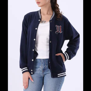 Nueva Chaqueta Impermeable y Cortavientos para Hombre, con un Solo Botón, Parche de Sherpa Bordado, Transpirable, de Longitud Regular, Estilo Varsity - Product Image 1