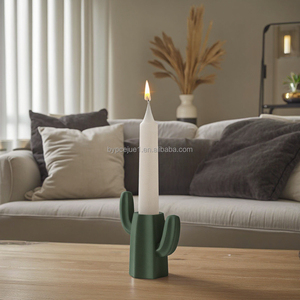 Centros de mesa de inspiración vintage Portavelas de cemento versátiles con velas de fragancia vacías Decoración de manto - Product Image 6