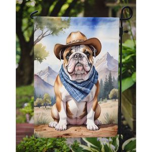 Multicolor inglés Bulldog vaquero bienvenida jardín bandera buzón decorativo patio bandera Banner para Patio ilustraciones jardín tamaño para - Product Image 3