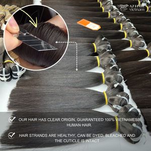ขายส่งผมต่อเวียดนามแท้ 100% แบบ Remy # ผมแท้แบบตรง 1B  แบบ Double Machine Weft  จำนวน 1 มัด - Product Image 2