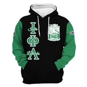 Iota Phi Lambda Sorority Hoodie <b>Black</b> Emerald Green Custom Chapter 1929 Pullover Sweatshirt <b>Women</b> <b>Fleece</b> Greek Letter Hoodie - Product Image 5