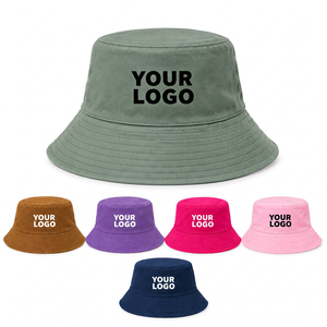 Custom Embroidered Cotton <b>Bucket</b> <b>Hat</b> <b>Men</b> Women Summer Fisherman Cap Urban Streetwear Fashion Accessory - Product Image 1