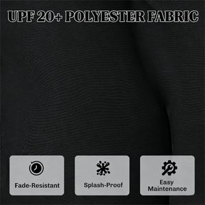 Set di cuscini per sedie da esterno neri in 2 pezzi, solo cuscini per sedie da terrazza - Product Image 2