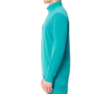 Chaquetas de Uniforme Médico para Hombre, Manga Larga, Tallas Grandes, Color Azul Farmacia, Cuello Alto, para Personal Médico - Product Image 2