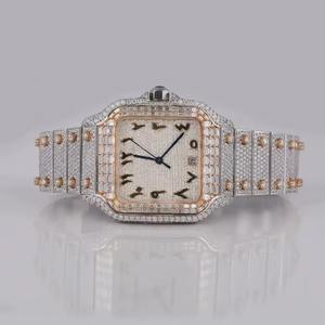 Montre de luxe personnalisée, best-seller, sertie de diamants Moissanite VVS, qualité supérieure, neuve, pour hommes, prix de gros - Product Image 1