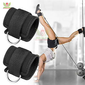 Buy Custom Ankle Straps Premium Crafted Perforated Leather Leg Fitness <b>Exercise</b> Gym Workout Booty Training Anklet Oem ODM - Product Image 4