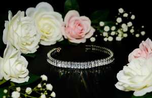 Pulsera de tenis de lujo estilo Hip Hop de plata de ley 925 con incrustaciones de moissanita VVS de corte baguette brillante para mujer - Product Image 3