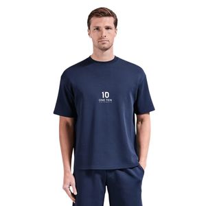 T-shirt en coton doux pour homme, coupe ample et décontractée, manches courtes, col rond, haut décontracté d'été, respirant, confortable, vêtements streetwear - Product Image 1