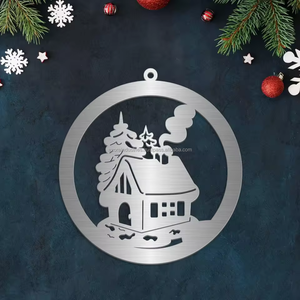 เครื่องประดับโลหะทรงกลมที่ไม่ซ้ำใครทำจากสเตนเลสตัดด้วยเลเซอร์ออกแบบได้ตามที่ต้องการ - Product Image 4