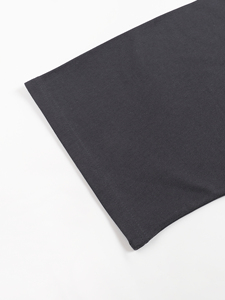 Men's Mock Neck T-Shirt – Black Oversized Streetwear Tee Wholesale <b>Y2K</b> Short Sleeve Casual <b>Top</b> High Quality Cotton Bulk Supplier - Product Image 3