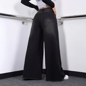 Mejor Oferta OEM Jeans Baggy de Pierna Recta de Cintura Alta con Logo Personalizado para Mujer, Ajuste Holgado, Diseño de Lazo Estilo High Street - Product Image 6