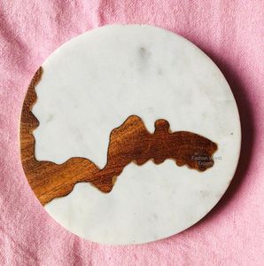 Posavasos antideslizantes de piedra de mármol de lujo, alfombrillas y almohadillas de protección para bebidas absorbentes y resistentes al calor Ocean Epoxy - Product Image 6