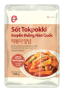 Sauce coréenne Tteokbokki O'Food en gros, 120g |   Sauce pour gâteaux de riz épicés et piquants |   Nourriture de rue coréenne prête à consommer |   Approvisionnement en gros - Product Image 2