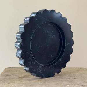 Bandeja Decorativa Redonda de Mármol Negro Zebra, con Forma Festoneada, Moderna, Segura, de Piedra Natural, para Servir, Decoración de Hogar de Lujo - Product Image 2