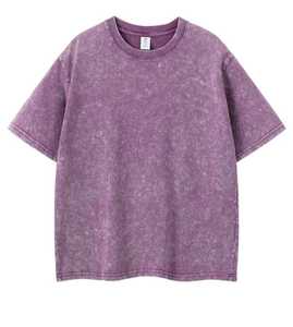 เสื้อยืดโอเวอร์ไซส์สีเบจฟอก ทรงวินเทจ ผ้าเจอร์ซีย์เนื้อนุ่ม แขนสั้น คอกลม ผ้าฝ้าย สไตล์สตรีทแวร์ สำหรับผู้ชาย - Product Image 3