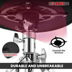 Taburete de batería de 5 núcleos con asiento acolchado de 5 pulgadas, ajustable, capacidad de 310 lb, asiento resistente con tapizado de terciopelo para música - Product Image 5