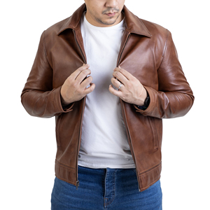 Customer Demanding <b>Winter</b> <b>Leather</b> <b>Jacket</b> for Men Soft Durable High Quality Modern Classic Outerwear Front Logo - Product Image 3
