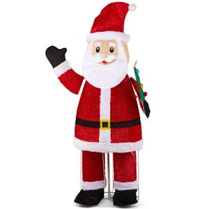 Decorazioni Gonfiabili Natalizie da Giardino con Babbo Natale Illuminato da 180 LED Bianco Caldo, Design con Mano che Saluta, 180 cm - Product Image 1