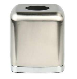 Boîte à mouchoirs de bureau rectangulaire en acier inoxydable - Product Image 1