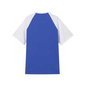 Camiseta Zeta Phi Beta de Manga Raglán Azul y Blanca con Bordado de Letras Griegas en Chenilla para Mujer, Corte Elegante - Product Image 2