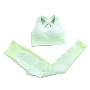 2024 Scrunch Fitness <b>Women</b> Two Piece Outfit Pants Clothes Gym Yoga Wear <b>Leggings</b> Sets Yoga Suit Sport Seamless fitness sets - Product Image 2