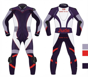 Combinaison de course MotoCP en cuir de qualité supérieure, sur mesure, homologuée CE avec protection de niveau 2, fabriquée sur mesure - Product Image 1