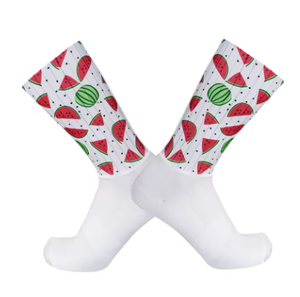 Crew Length Printed Socks With Heart Watermelon Polka Dot Patterns All Seasons Comfortable Outdoor Sports Use - Product Image 6