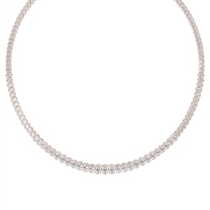 Elegant Graduation <b>Tennis</b> <b>Necklace</b> with Lab Grown and Natural Diamonds 9KT 10KT 14KT 18KT <b>Sterling</b> <b>Silver</b> Jewelry for Women - Product Image 2