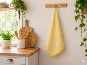 100% Cotton Checkered <b>Kitchen</b> <b>Towel</b> Absorbent Quick Dry <b>Hand</b> <b>Towel</b> Soft Woven Tea <b>Towel</b> for Home Use - Product Image 3