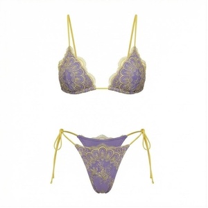 Animal Print Halter Neck <b>Bikini</b> <b>Set</b> with Gold Trim Triangle Bra and <b>Skirt</b> Bottoms Women's Swimwear Front Logo - Product Image 1
