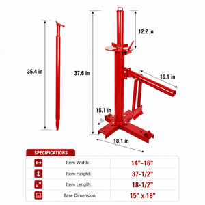 Desmontadora de Neumáticos Manual Portátil de 35 Pulgadas, Herramienta para Cambiar Neumáticos para Ruedas de 8-16 Pulgadas, Taller Mecánico GAPGAR040 - Product Image 2