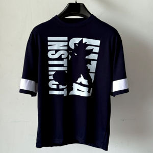 T-shirt graphique Goku Ultra Instinct pour homme, style streetwear noir avec impression sérigraphiée, haut décontracté en coton - Product Image 1