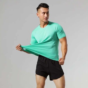 Camiseta Deportiva Casual de Manga Corta para Hombre, Corte Ajustado, Color Negro, de Secado Rápido, Cuello Redondo - Product Image 4