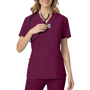 Pantalons d'uniformes médicaux tendance en tissu polyester, ensembles d'uniformes d'infirmière pour femmes, tenues d'hôpital - Product Image 1