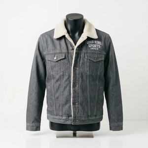<b>Men's</b> Denim <b>Jacket</b> with <b>Sherpa</b> Lining Button Front Eco-Friendly Winter Casual Regular Fit Denim <b>Sherpa</b> <b>Jacket</b> - Product Image 1