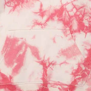 เสื้อฮู้ดดี้ผู้ชายสีชมพูและสีขาวลายไทได แขนยาว มีเชือกผูก กระเป๋าจิงโจ้ สไตล์ลำลอง สตรีทแวร์ รับสกรีนโลโก้ - Product Image 5