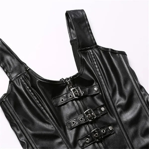 Women's High Quality Breathable Leather Corset Waist Trainer Shaper Medium Gothic Style Customizable Options Sports Use - Product Image 2