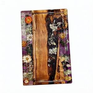 SOUL TIMBER Promotion Spéciale Planche à Découper en Résine Écologique 100% Fabriquée en Indonésie, Durable, Thème Fleurs de Jardin, Ustensile de Cuisine Petite/Moyenne - Product Image 2