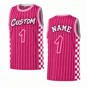Maillot de basket personnalisé pour homme, sans manches, rayé, en mesh, imprimé par sublimation, respirant, unisexe, vêtements de sport pour adultes - Product Image 3