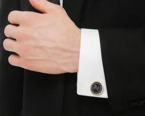 Boutons de manchette personnalisés de luxe pour hommes |   Boutons de manchette en acier inoxydable et argent sterling 925 |   Bijoux de manchette pour chemise de mariage en gros - Product Image 5