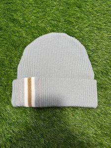 Gorro de Punto Azul Marino con Raya en Contraste, Unisex, Casual, para Invierno, Talla Adulto 56-58CM - Product Image 5