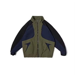 Chaqueta Cortavientos Reversible Ligera y Transpirable para Hombre, Estilo Urbano, Venta al Por Mayor |   Sudadera con Cierre Completo, Cuello Alto y Bloques de Color en Poliéster - Product Image 4