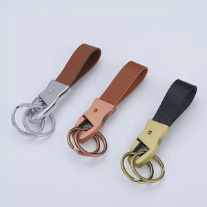 <b>Personalized</b> Laser Engraving Logo Sublimation Blank Faux Leather <b>Key</b> Chain Holder <b>Ring</b> Custom Luxury Car Pu Leather Keychain - Product Image 3