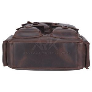 Designer Leather <b>Backpack</b> Casual Leather <b>Backpack</b> Strong Leather <b>Backpack</b> Utility Pocket Style - Product Image 5
