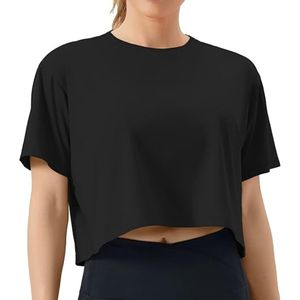 Coffee Brown Fitted Women Yoga Crop Tops Nylon Spandex Breathable Shape Retention Wholesale Sports Shirts - Product Image 4