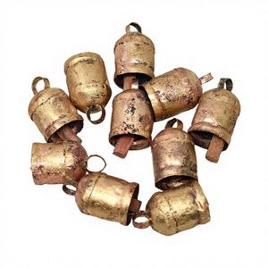 Campanas de Viento Metálicas DIY, Campanas Doradas de Aleación de Cobre Puro, Campana Antirrobo, Martillo, Tema Musical Navideño, Técnica Pintada - Estilo Templo - Product Image 1