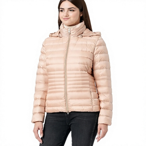 Women's Thick Autumn Eco-Friendly <b>Reversible</b> Windproof Packable Puffer <b>Jacket</b> Hooded Quilted Water Resistant Coat - Product Image 6