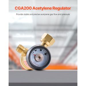 Kit Torcia Acetilenica con Tubo 149, 2 Punte di Saldatura, Regolatore CGA200, Impugnatura Torcia, Strumento per Brasatura a Gas per Saldatura ad Aria e Gas - Product Image 2